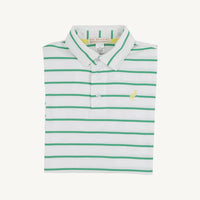 Beaufort Bonnet Prim and Proper Polo - Gibson Island Green Stripe