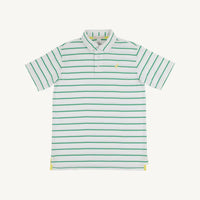 Beaufort Bonnet Prim and Proper Polo - Gibson Island Green Stripe