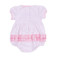 Magnolia Baby Puppy Playtime Applique Ruffle Bubble - Pink