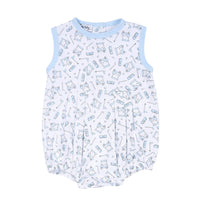 Magnolia Baby Putting Around Printed Sleeveless Bubble- Blue