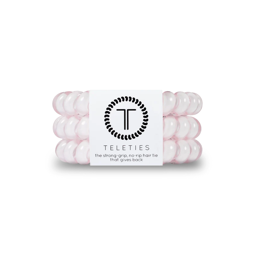 Teleties Large Hair Ties- Rose Water Pink