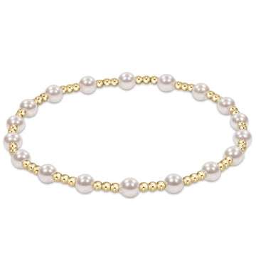 Enewton Egirl Classic Sincerity Pattern 4mm Bead Bracelet Pearl