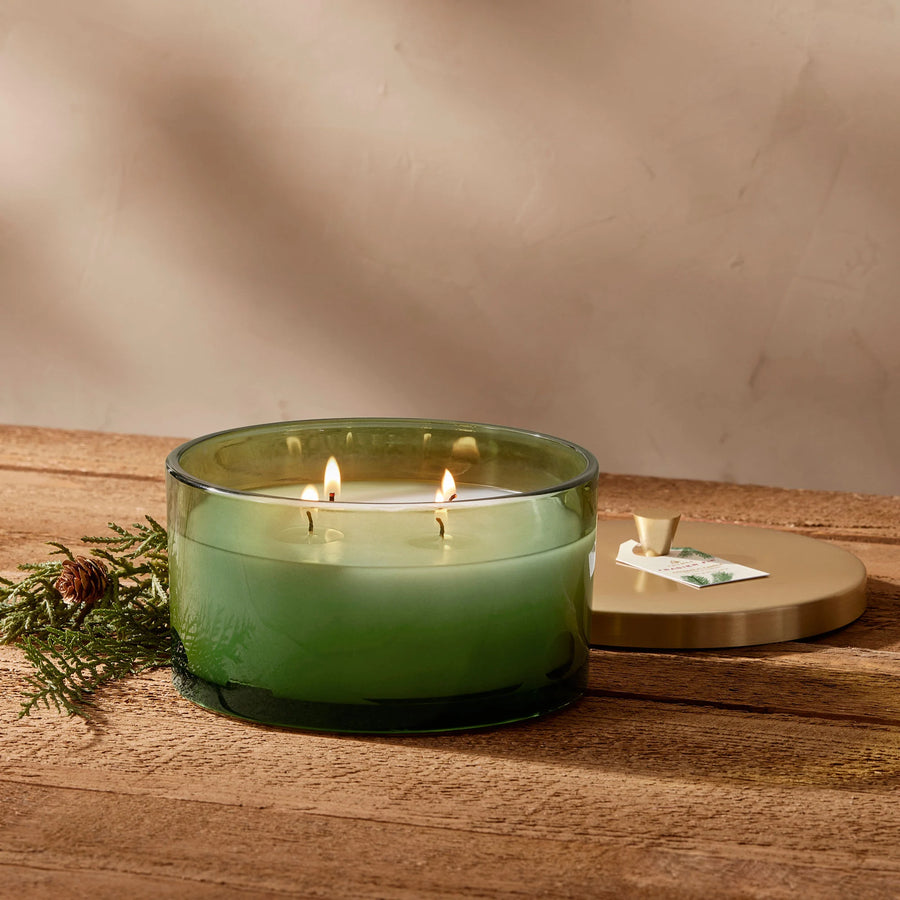 Thymes Frasier Fir 21oz Green 4 Wick Candle