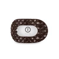 Teleties Truly Taupe Quilted Medium Flat Round Hair Clip