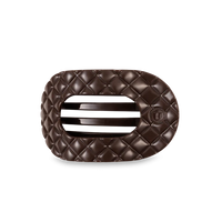 Teleties Truly Taupe Quilted Medium Flat Round Hair Clip