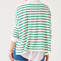 MerSea Catalina Crewneck Sweater - Kelly Green Stripe