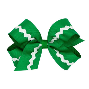Wee Ones King Ric Rac Bow-Green