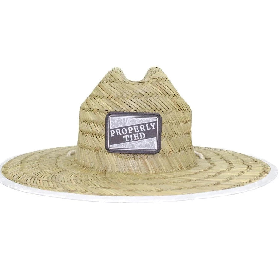 Properly Tied Straw Camo Hat