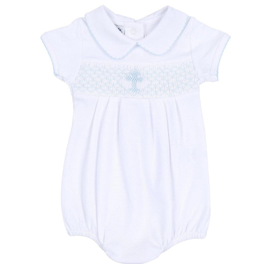 Magnolia Baby Blue Smocked Bubble