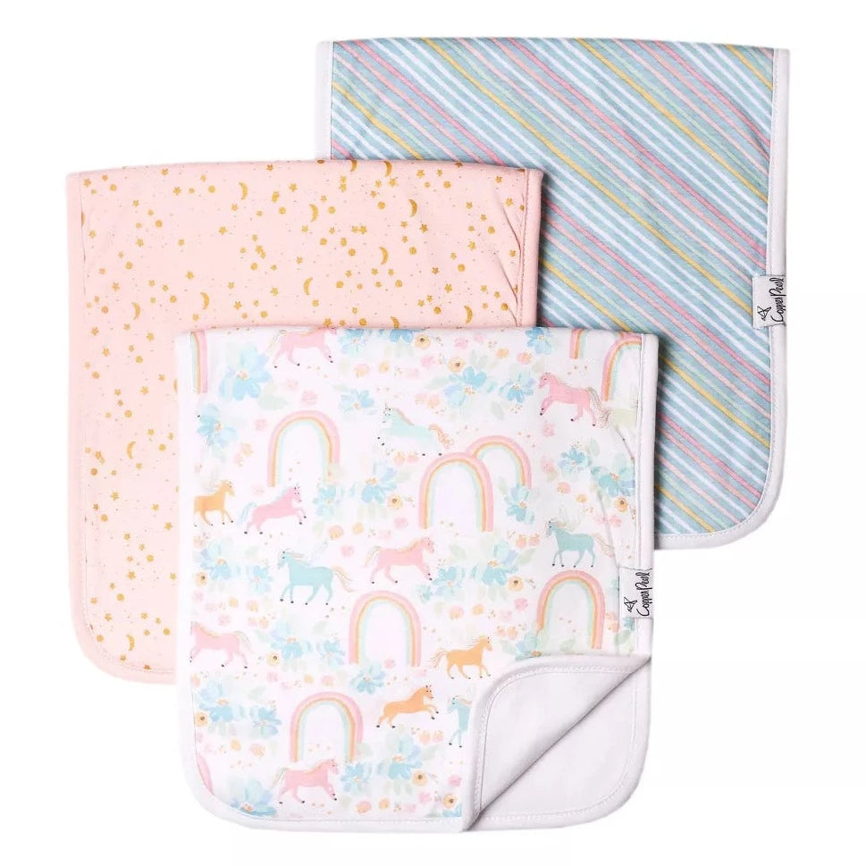 Copper Pearl Burp Cloth Set - Whimsy