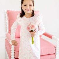 Beaufort Bonnet Long Sleeve Ruehling Ruffle Dress- Rambling Ribbons