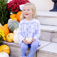 Beaufort Bonnet Long Sleeve Dowell Day Top- Beau Monde Bouquet With Park City Periwinkle