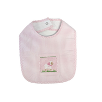Little English Smocked Sheep Bib
