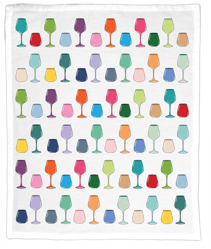 Coast & Cotton Hand Towels - Colorful Stemware