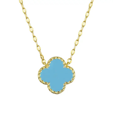 Lily Nily Turquoise Clover Necklace