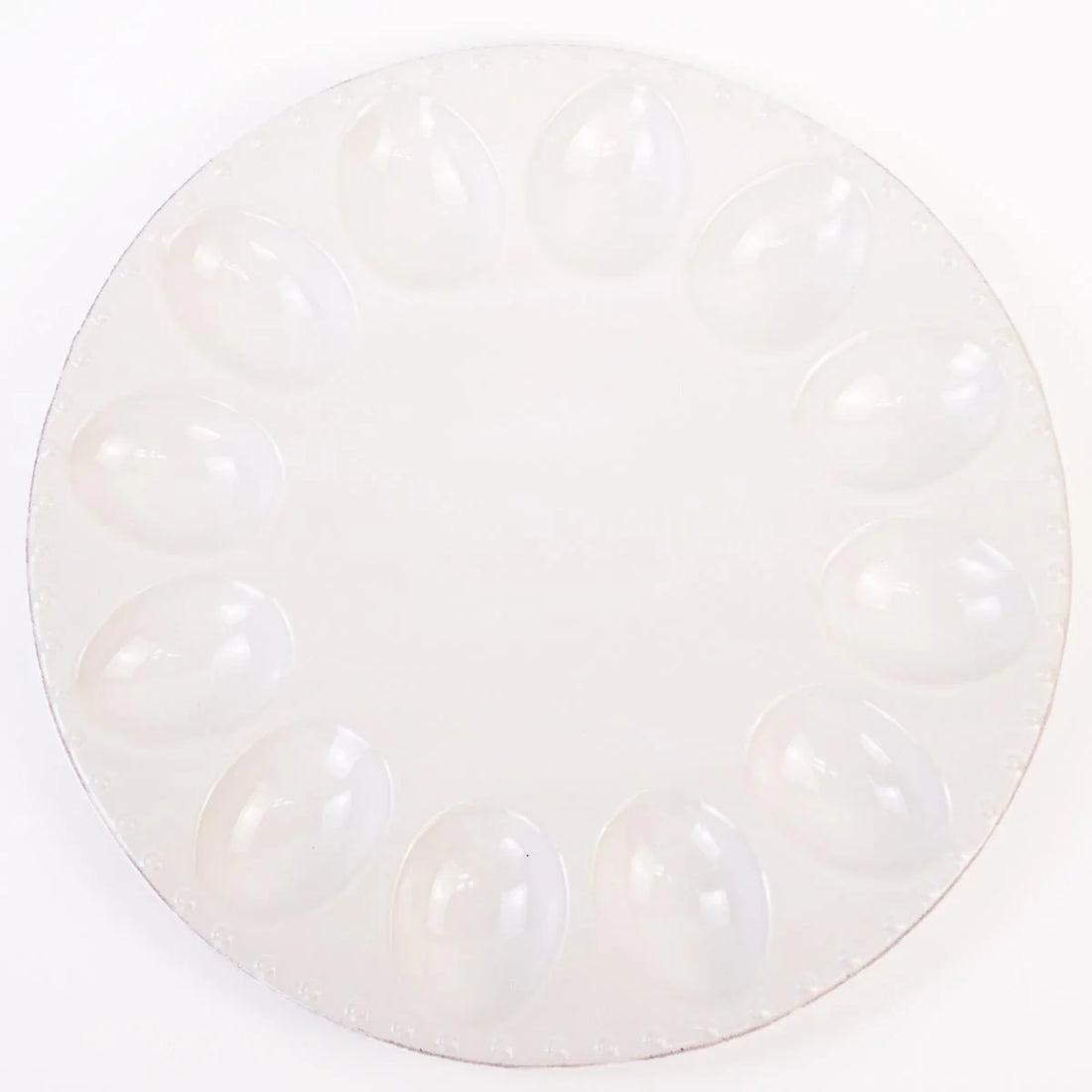Deviled Egg Platter Antique White