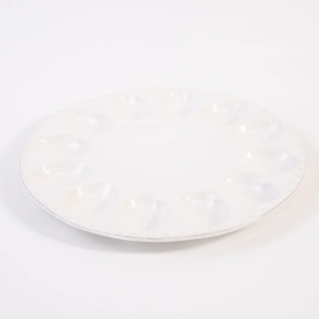 Deviled Egg Platter Antique White
