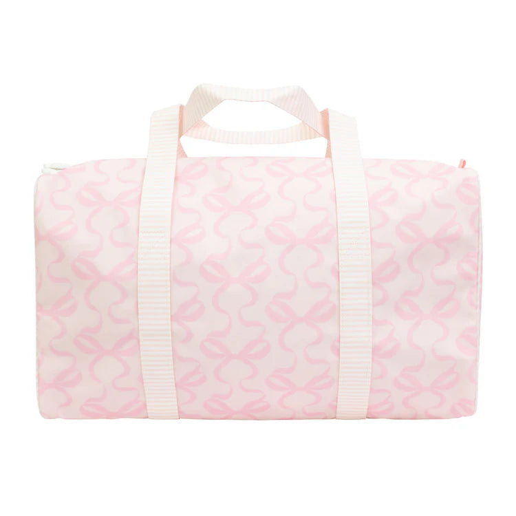 Apple of My Isla Bows on Pink Duffle Bag