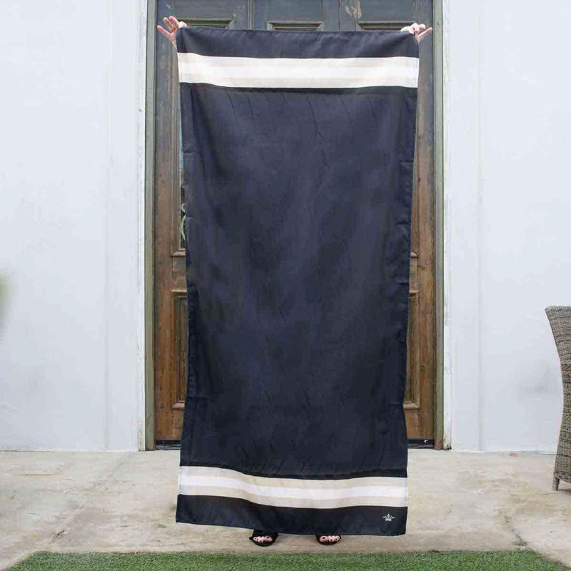 Curacao Giant Beach Towel Black/Shell