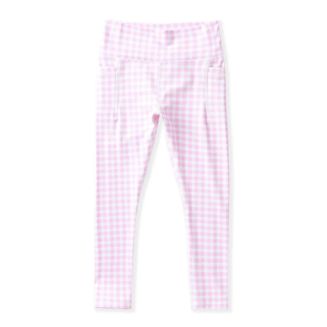 Swoon Kids Pink Gingham Active Leggings