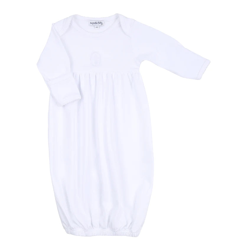 Magnolia Baby Blessed White Gathered Gown