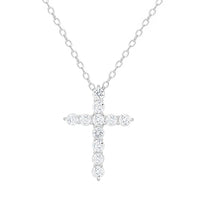 Lily Nily CZ Sterling Silver Cross Necklace