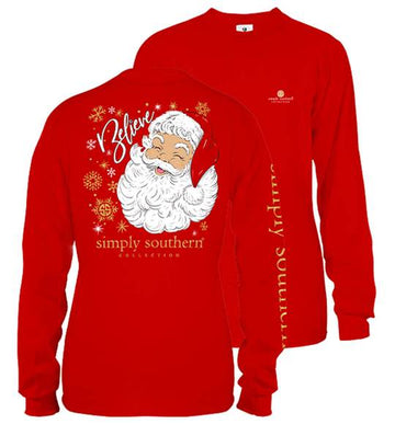 Simply Southern Long Sleeve Tee-Santa