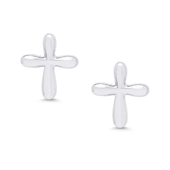 Lily Nily Sterling Silver Cross Stud Earrings