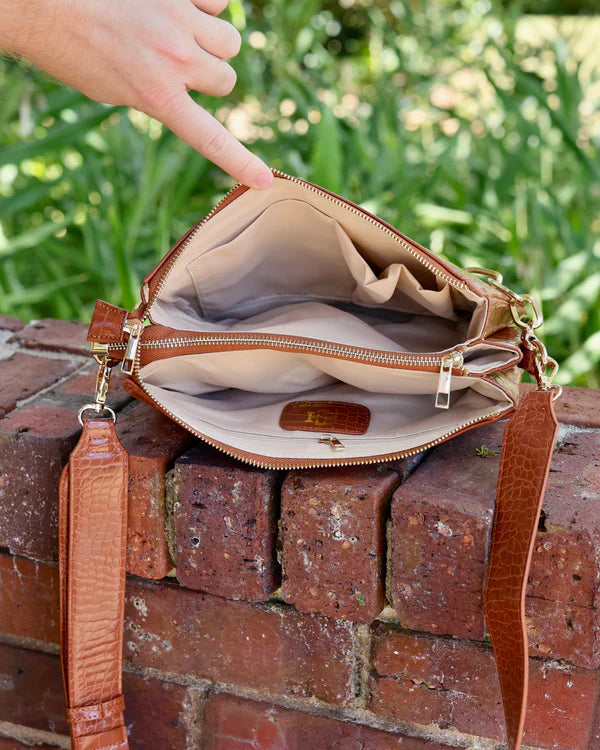 Caroline Hill Ariana Crossbody Spotted Saddle