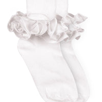 Jefferies Misty Ruffle Lace Turn Cuff Socks