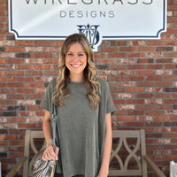 Betsy Ribbed Knit Top - Olive