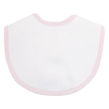 3 Marthas Burp Cloth Bib-Pink Seersucker