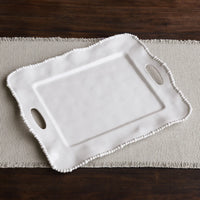 Beatriz Ball VIDA Alegria Rectangular Tray with Handles - White