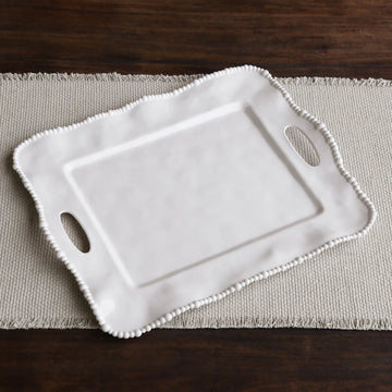 Beatriz Ball VIDA Alegria Rectangular Tray with Handles - White