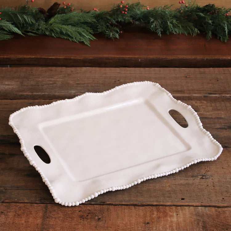 Beatriz Ball VIDA Alegria Rectangular Tray with Handles - White