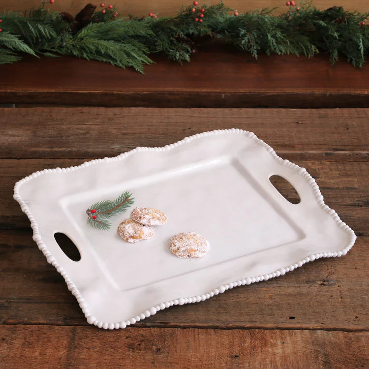 Beatriz Ball VIDA Alegria Rectangular Tray with Handles - White