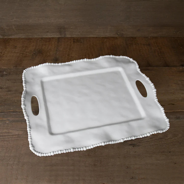 Beatriz Ball VIDA Alegria Rectangular Tray with Handles - White