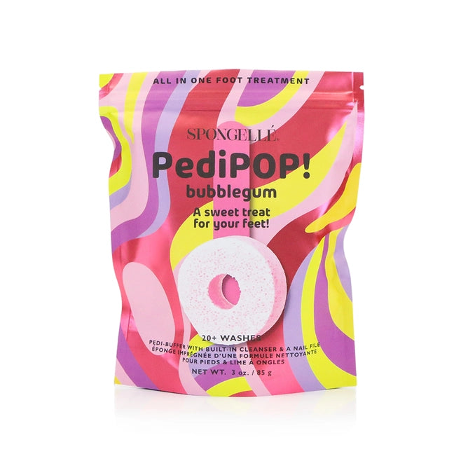 Spongelle Pedi Pop Pedi Buffer & Nail File-Bubblegum