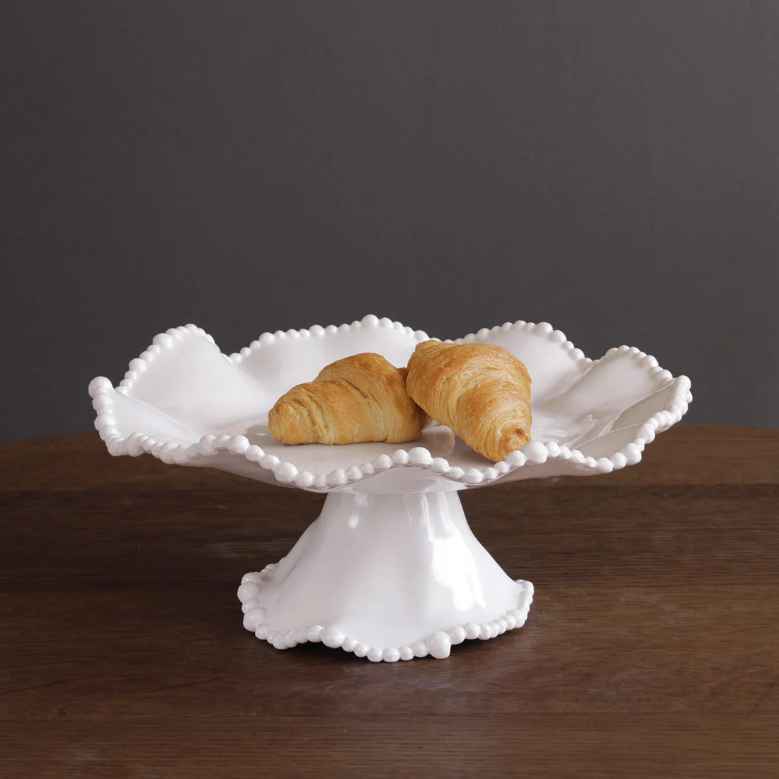 Beatriz Ball VIDA Alegria Small Pedestal Cake Plate - White