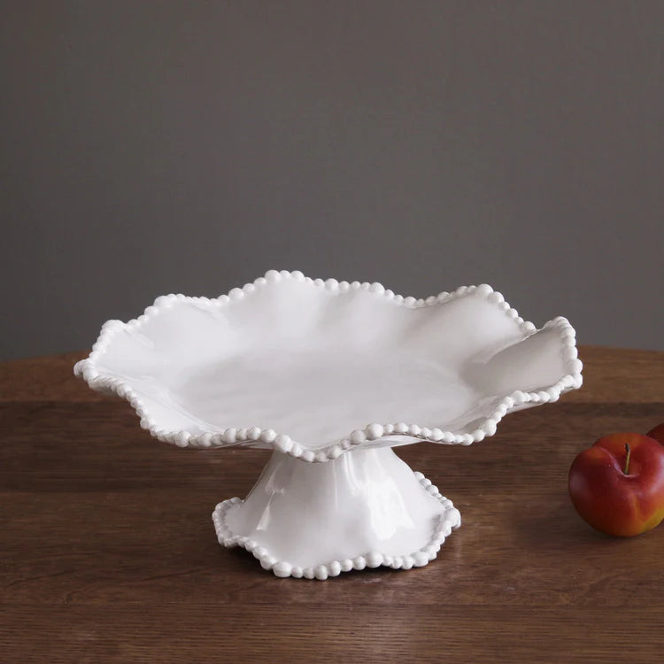 Beatriz Ball VIDA Alegria Small Pedestal Cake Plate - White