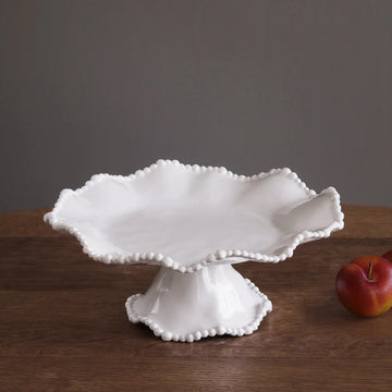 Beatriz Ball VIDA Alegria Small Pedestal Cake Plate - White