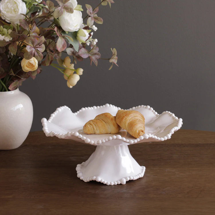 Beatriz Ball VIDA Alegria Small Pedestal Cake Plate - White