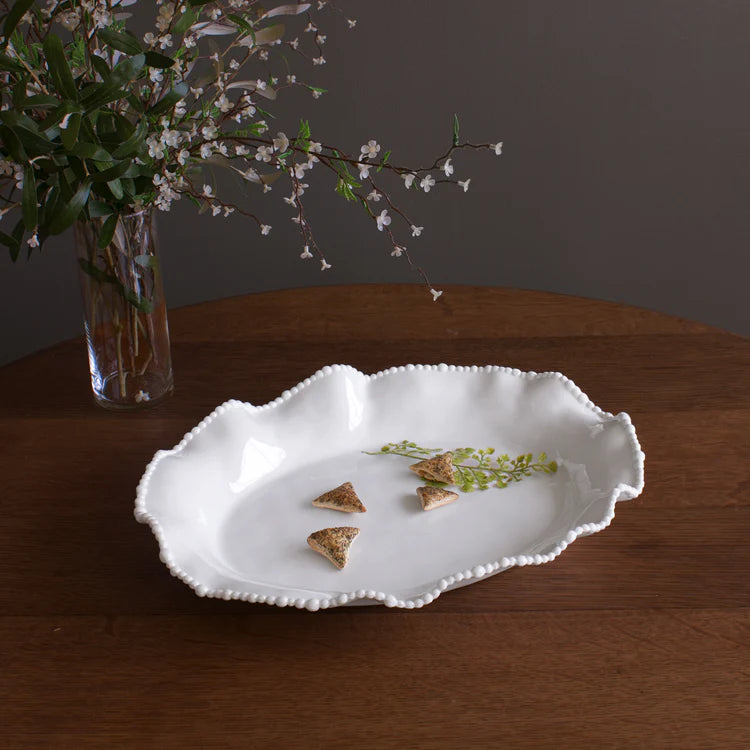 Beatriz Ball VIDA Alegria Oval Platter - White