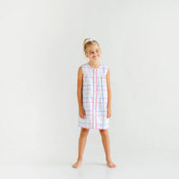 Beaufort Bonnet Tabitha Teacher's Pet Dress - Water Street Windowpane/Worth Ave White