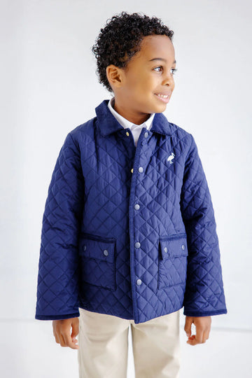 Beaufort Bonnet Caldwell Quilted Coat Nantucket Navy Palmetto Pearl