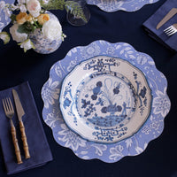 Beatriz Ball VIDA Faenza 11" Dinner Plate Set of 4 - White and Blue