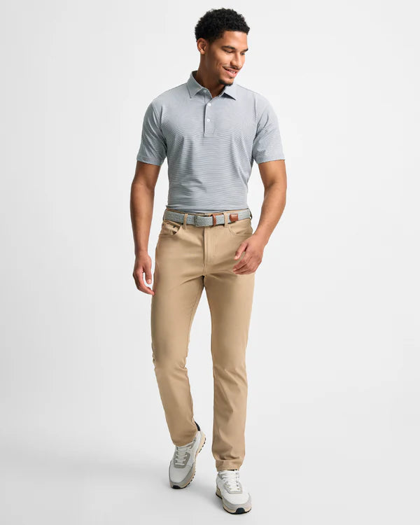 GenTeal Charcoal Club Pinstripe Performance Polo