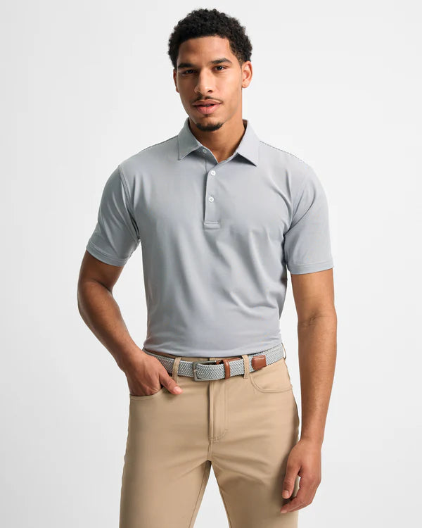 GenTeal Charcoal Club Pinstripe Performance Polo