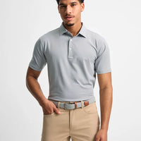 GenTeal Charcoal Club Pinstripe Performance Polo