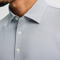 GenTeal Charcoal Club Pinstripe Performance Polo
